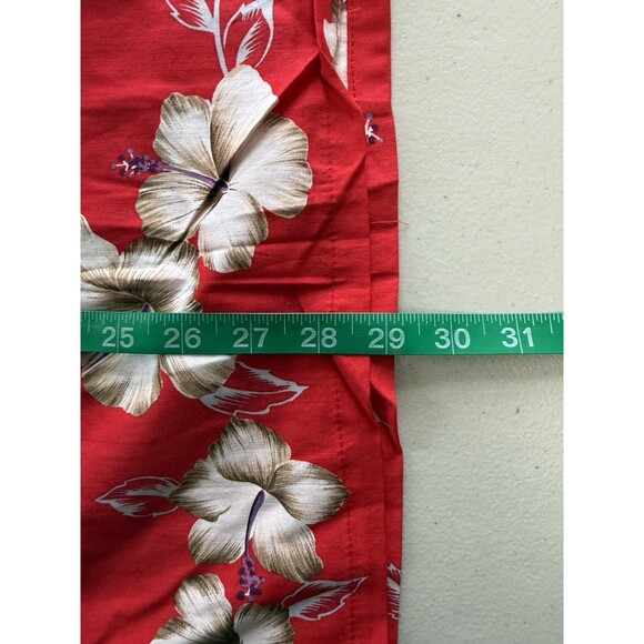 Vintage Barefoot In Paradise Men’s Red Budweiser Hawaiian Shirt Size Large - Picture 8 of 8